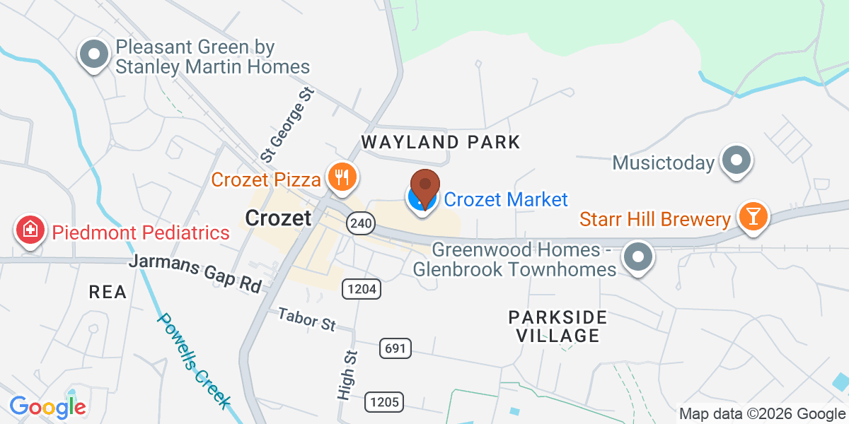 Map showing Crozet Market