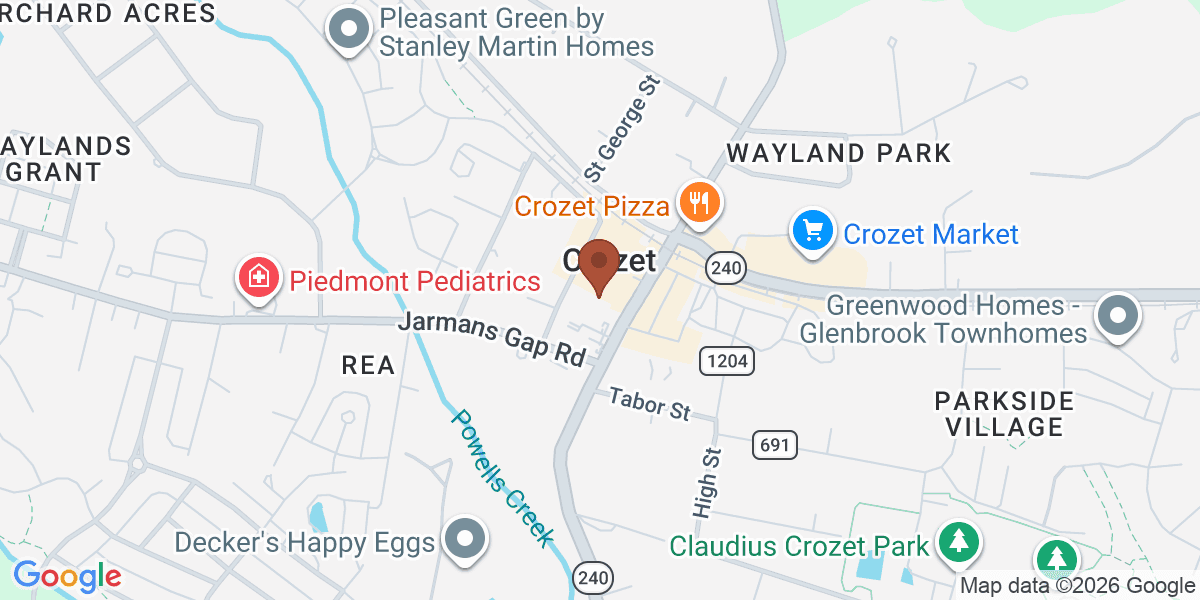 Map showing Crozet Farmer's Market
