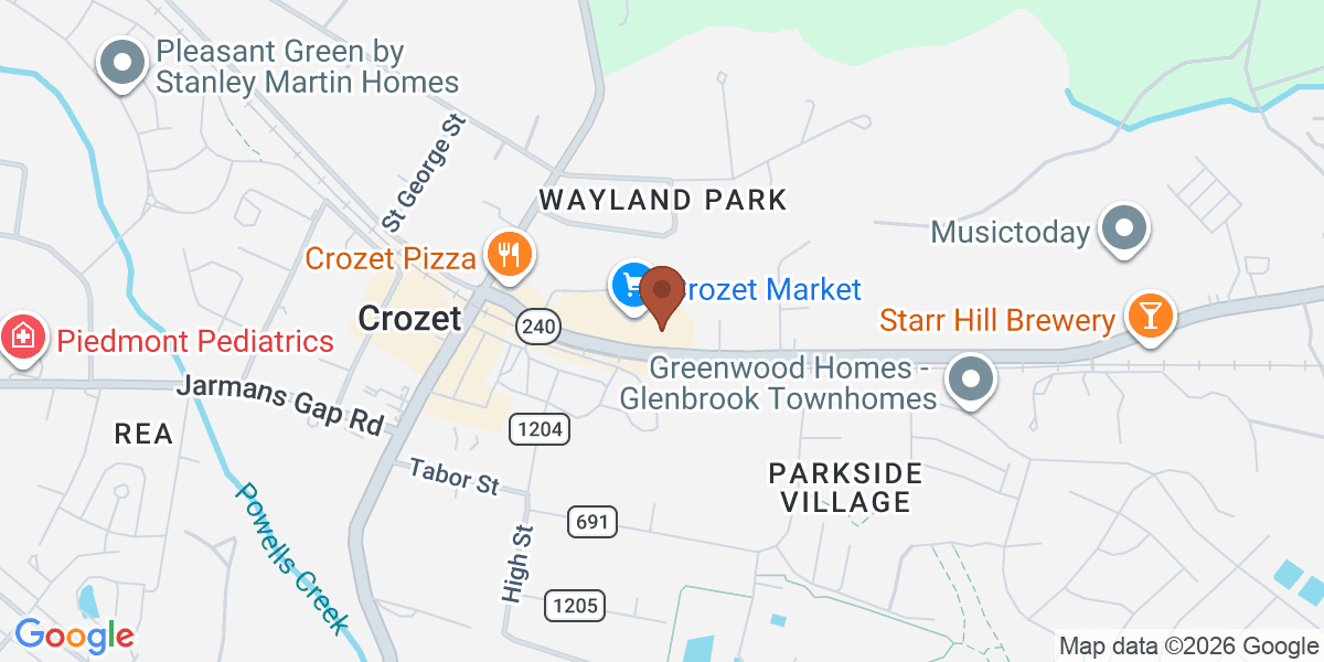 Map showing UVA Community Credit Union