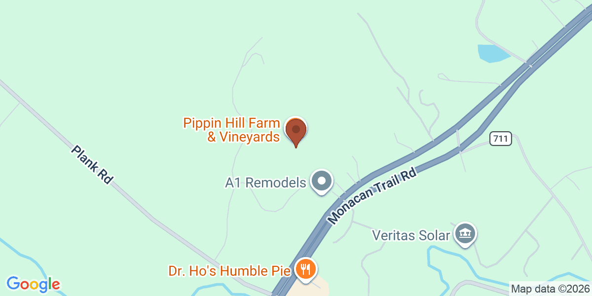 Map showing Pippin Hill Farm & Vineyards