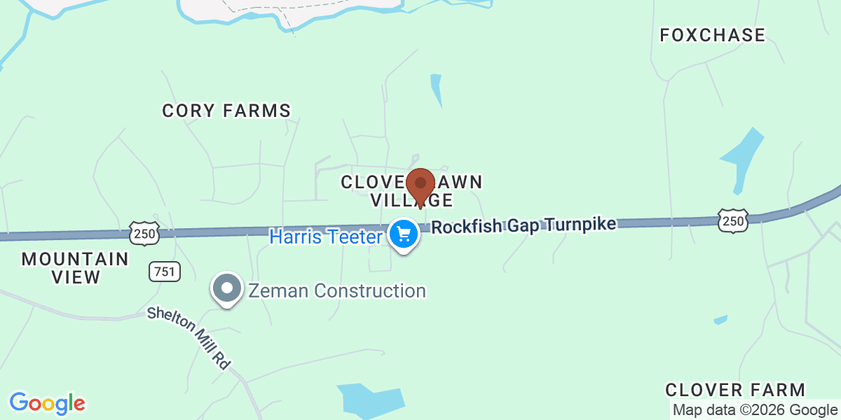 Map showing Crozet Seafood Supply