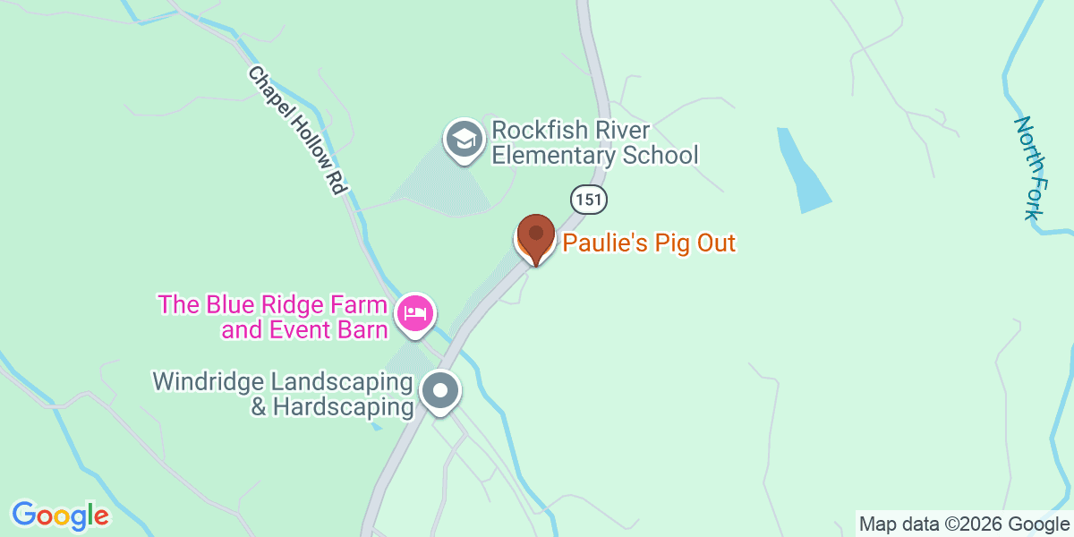 Map showing Paulie's Pig Out