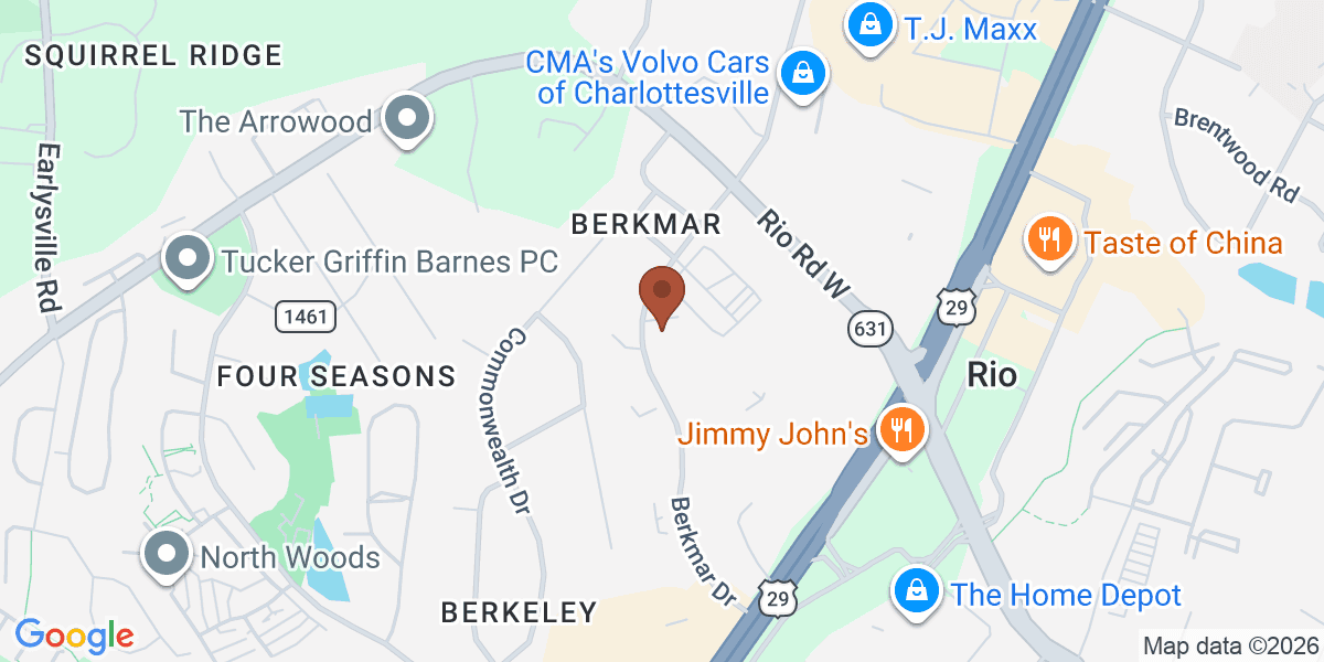 Map showing Healing Hands Chiropractic