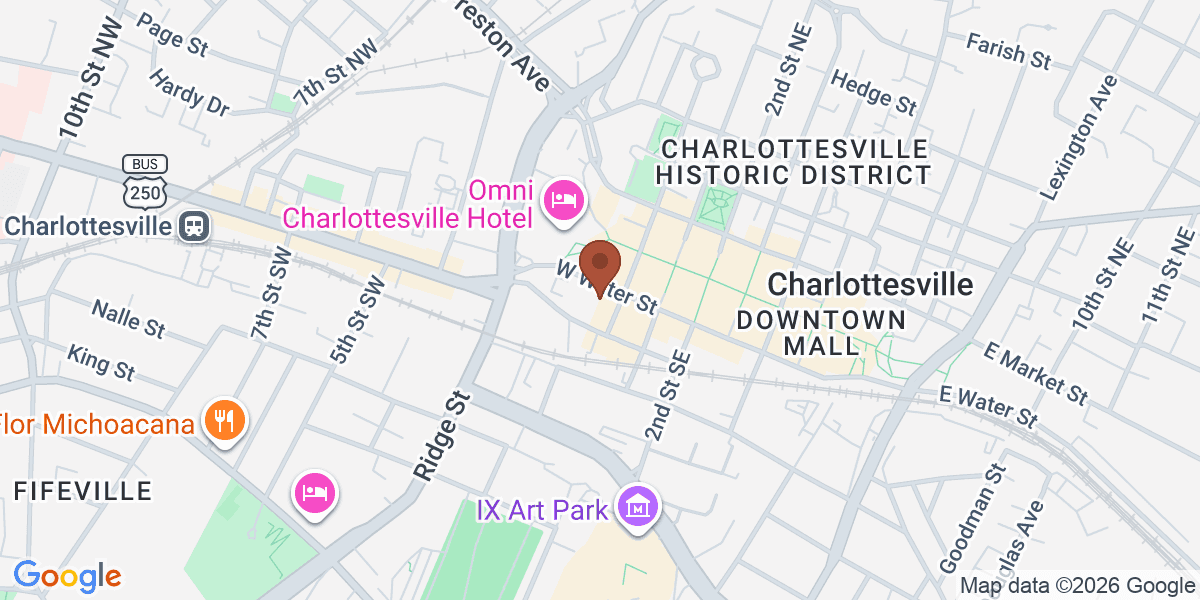 Map showing The Space Downtown