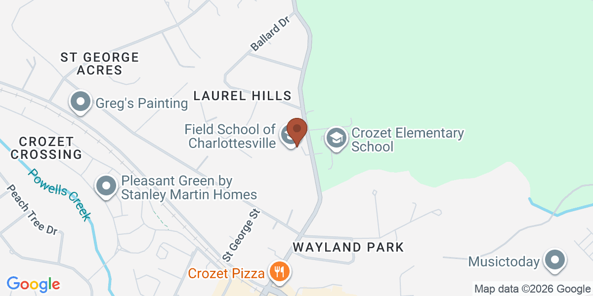 Map showing Crozet Arts