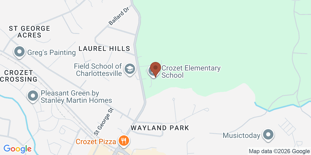Map showing Hope Presbyterian Church of Crozet (PCA)
