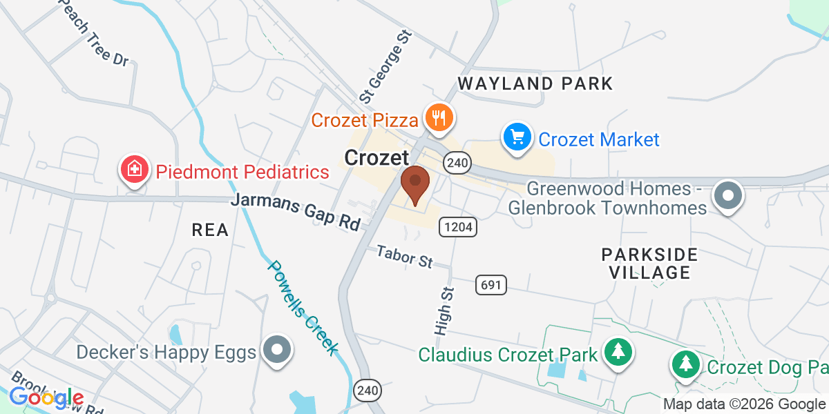 Map showing Crozet Creamery