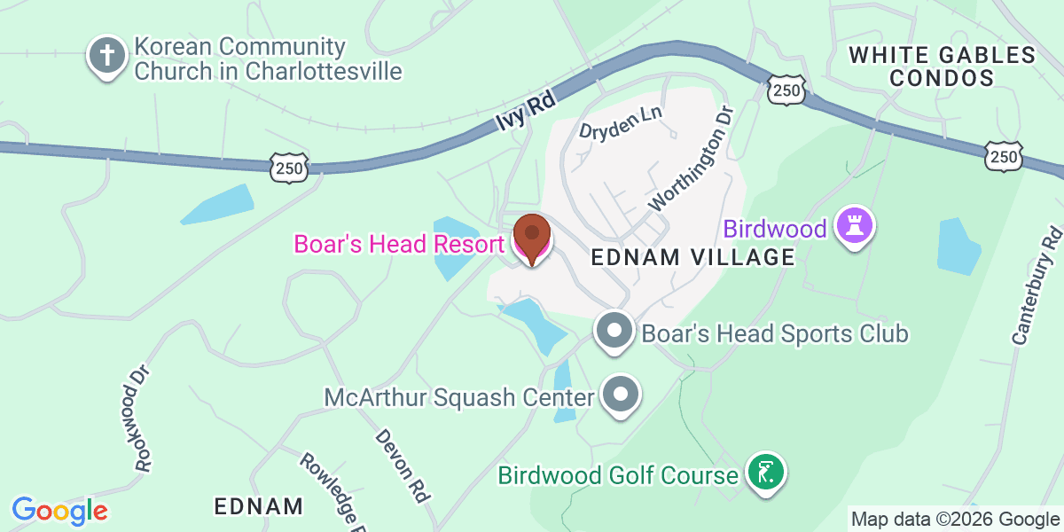 Map showing Boar's Head Resort