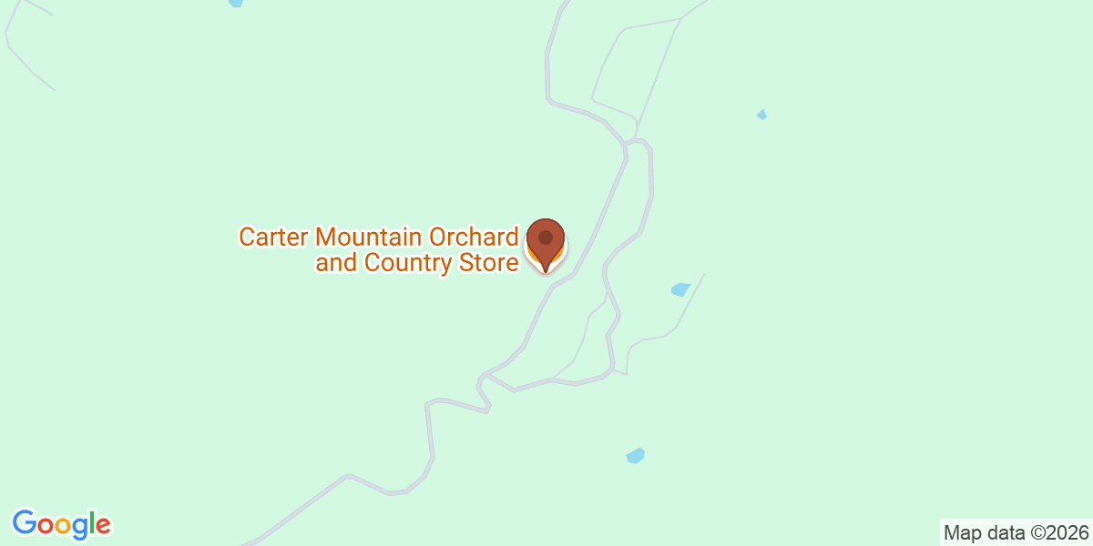 Map showing Carter Mountain Orchard and Country Store