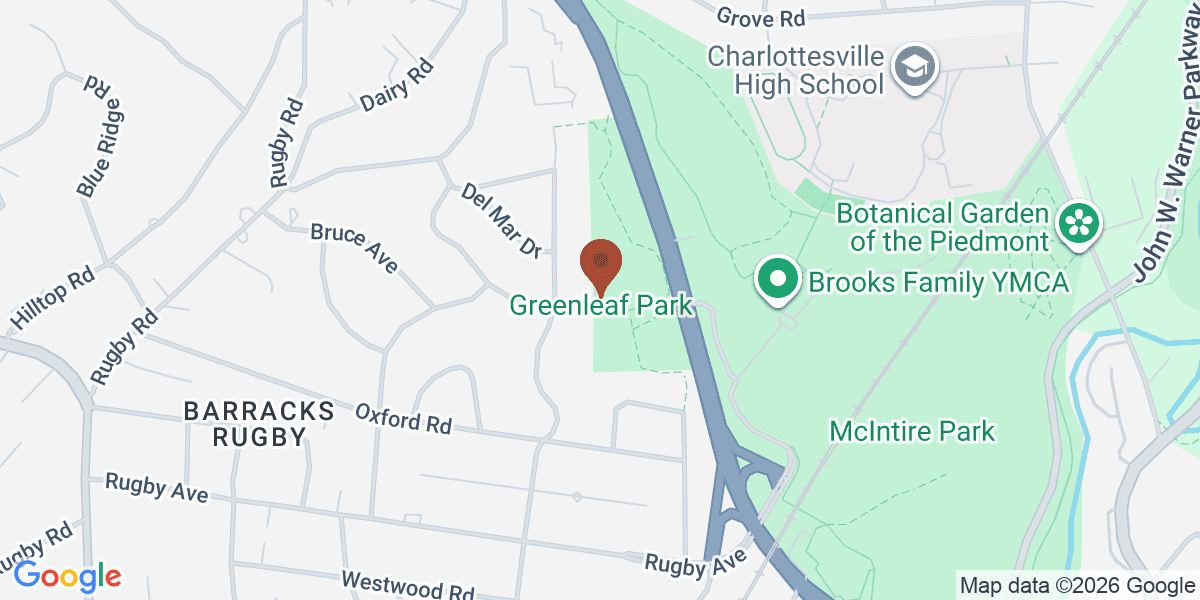 Map showing Greenleaf Park