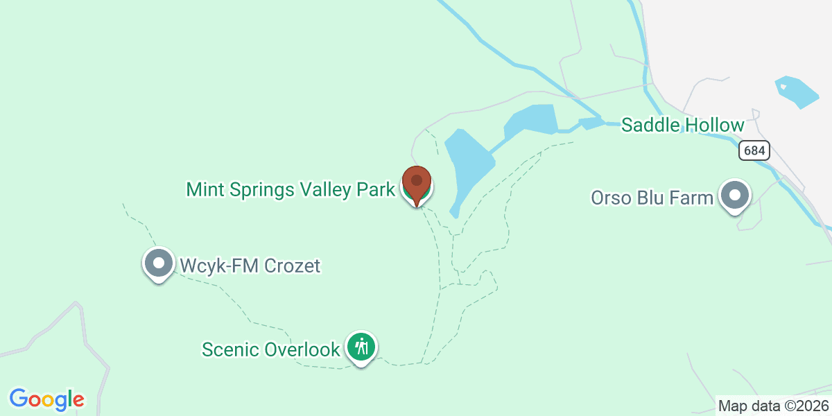 Map showing Mint Springs Valley Park