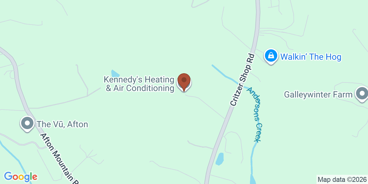Map showing Kennedy's Heating & Air Conditioning