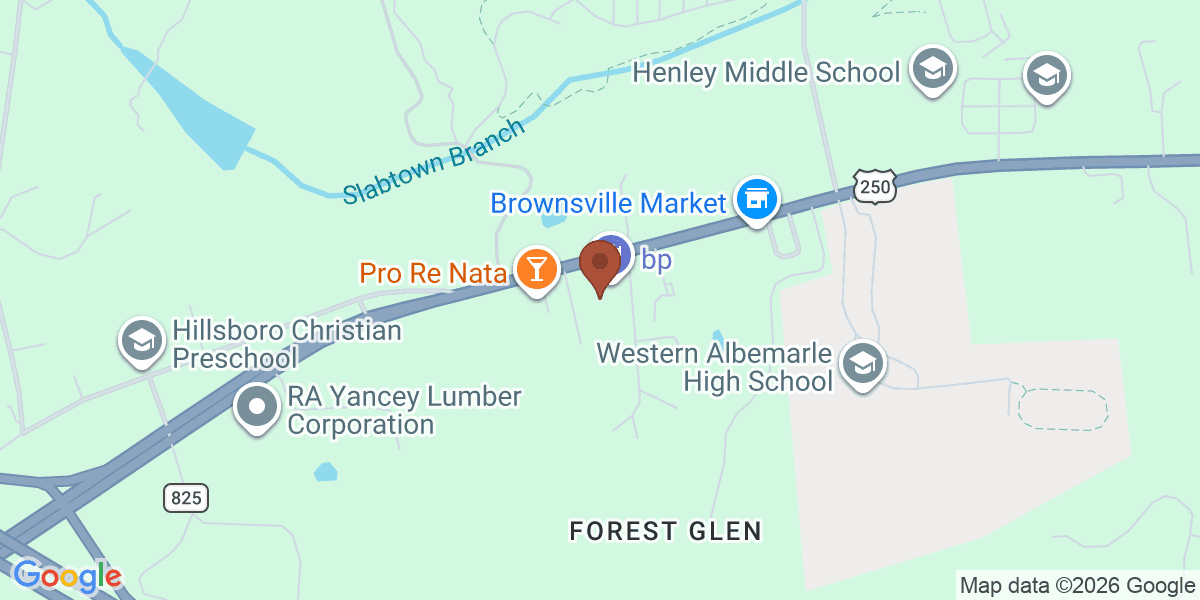 Map showing Crozet Mart