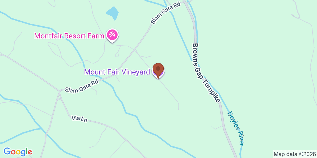 Map showing Mount Fair Vineyard