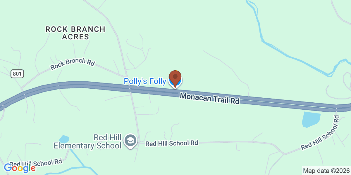 Map showing Polly's Folly