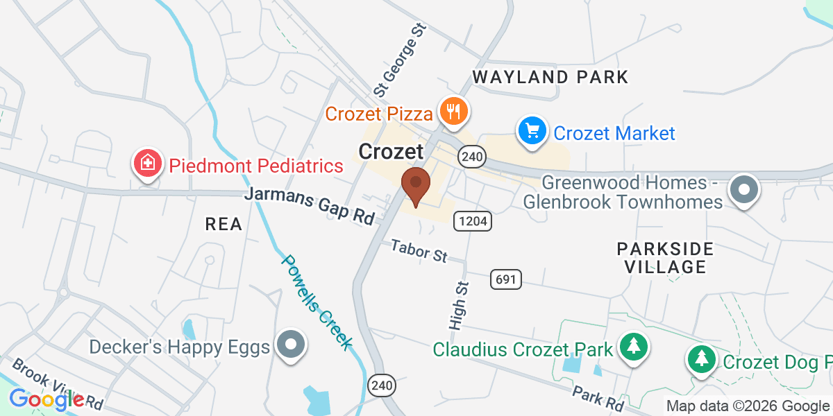 Map showing Crozet Library
