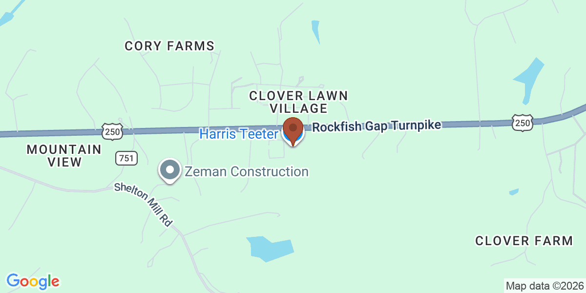 Map showing Harris Teeter Crozet