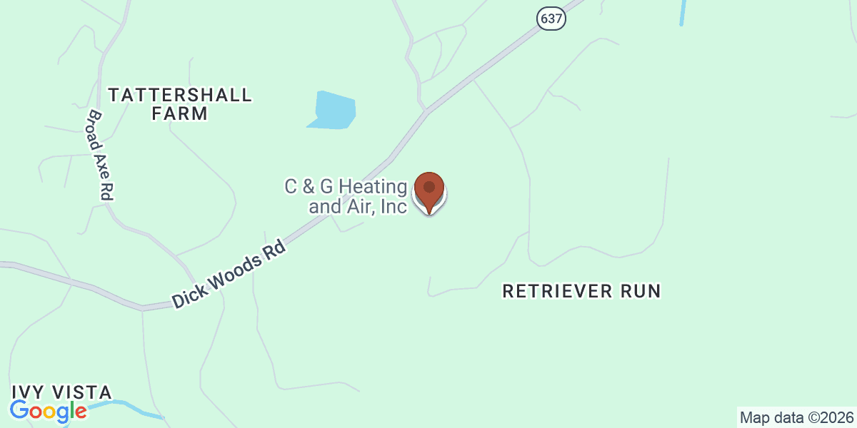 Map showing C & G Heating and Air, Inc.