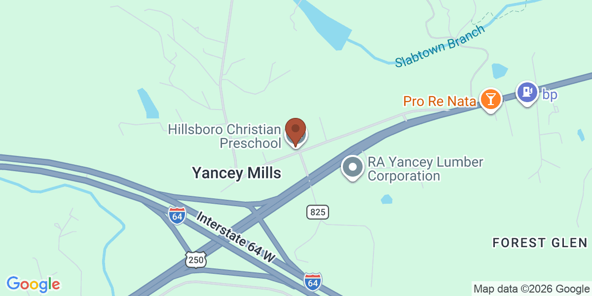 Map showing Hillsboro Christian Preschool