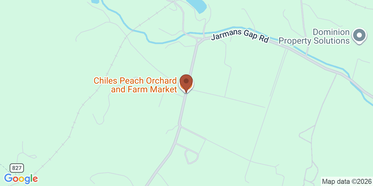 Map showing Chiles Peach Orchard and Farm Market