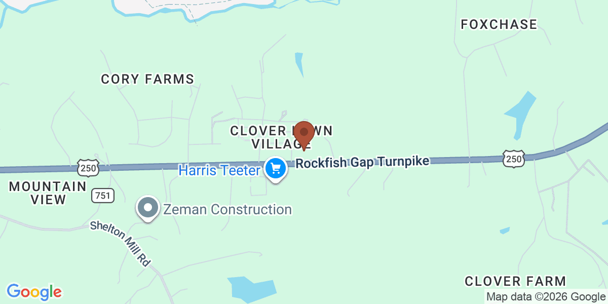 Map showing Crozet Crêpe Company