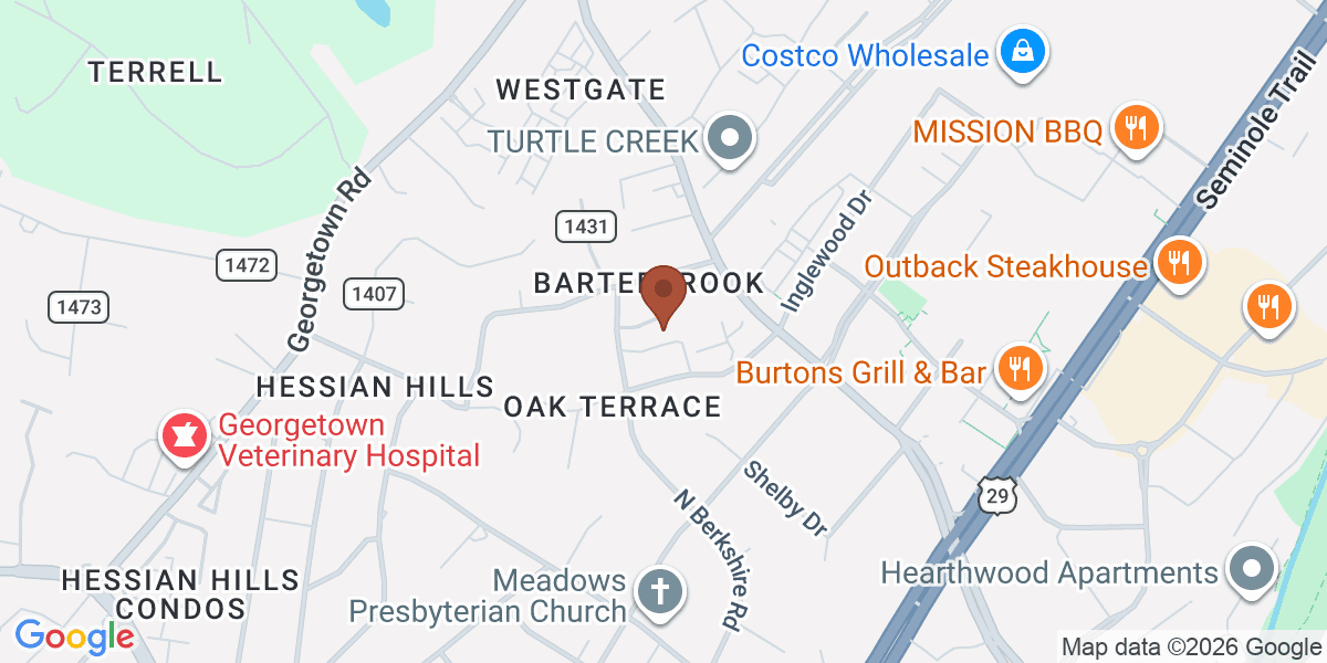 Map showing Blue Hat Cleaning Inc.