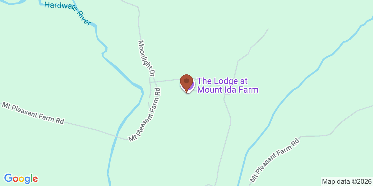 Map showing The Lodge at Mount Ida Farm