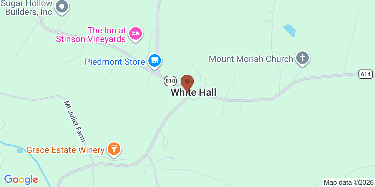 Map showing White Hall Community Building