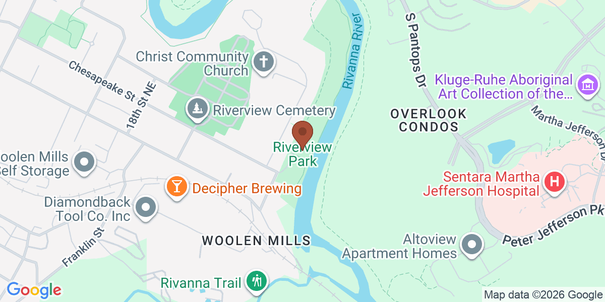 Map showing Riverview Park
