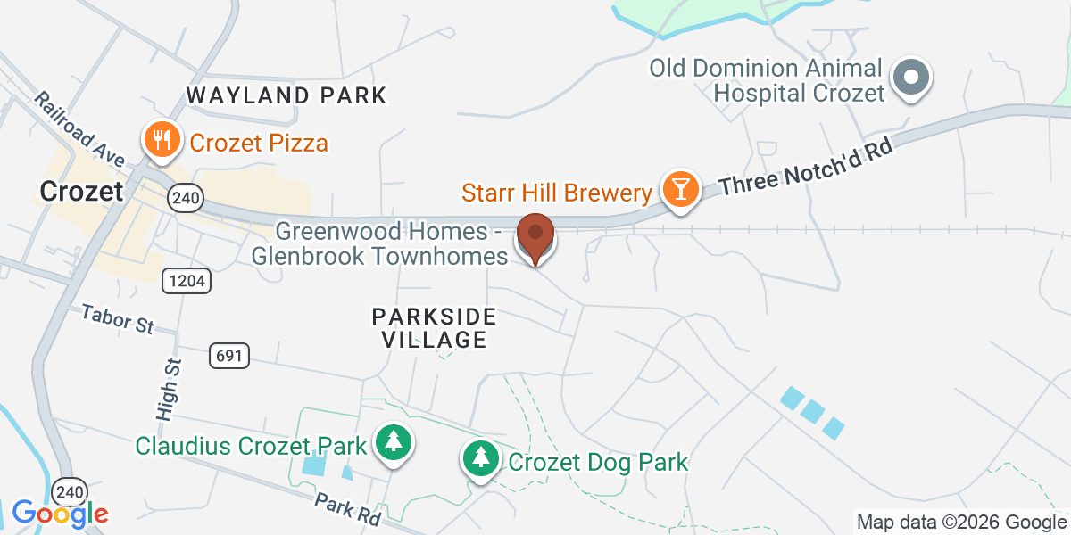 Map showing Greenwood Homes - Glenbrook Townhomes