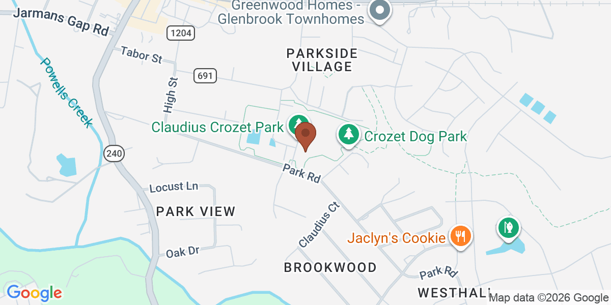 Map showing Crozet Arts & Crafts Festival