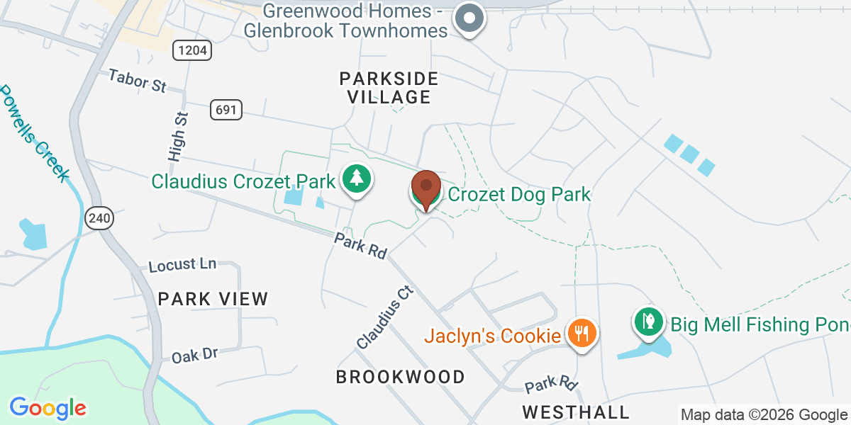 Map showing Crozet Dog Park