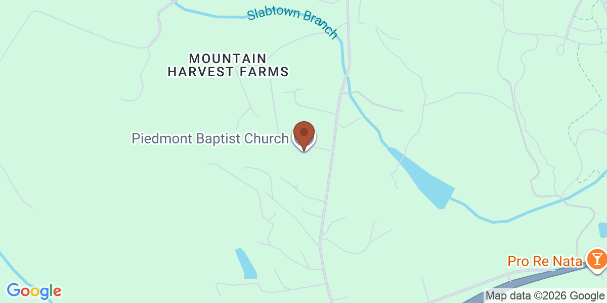 Map showing Piedmont Baptist Church