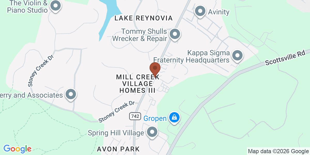 Map showing Snow's Garden Center
