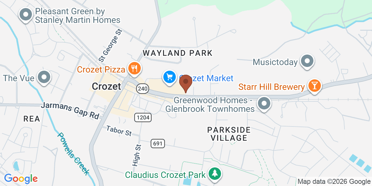 Map showing Crozet Family Dental