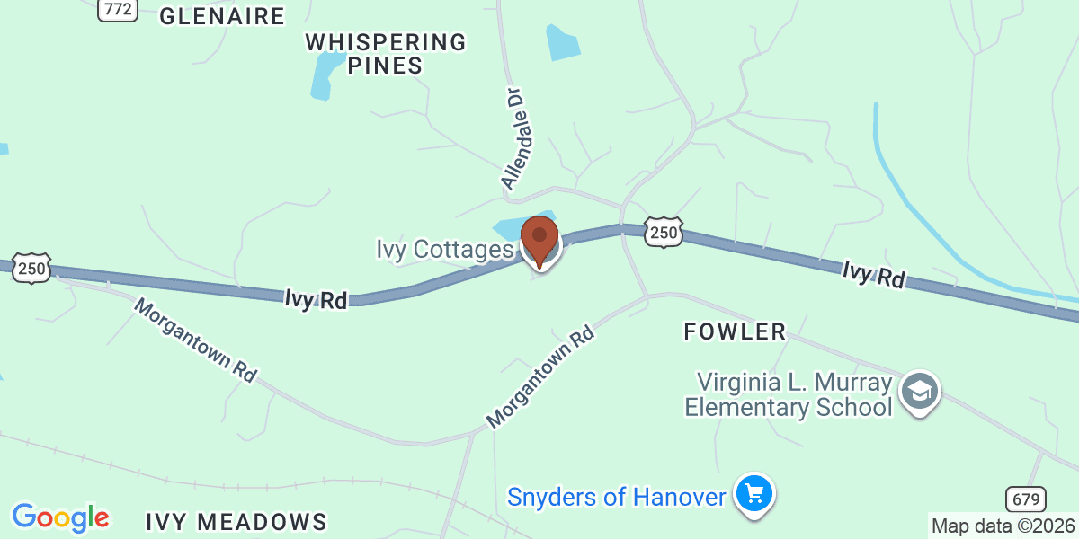 Map showing Ivy Cottages