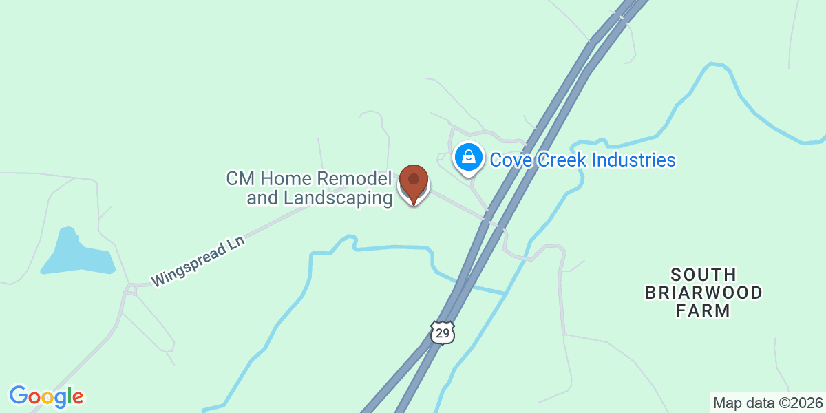 Map showing CM Home Remodel and Landscaping