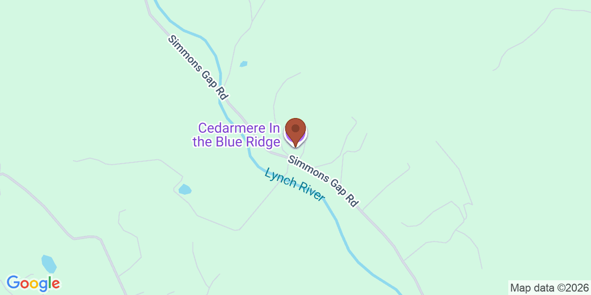 Map showing Cedarmere In the Blue Ridge