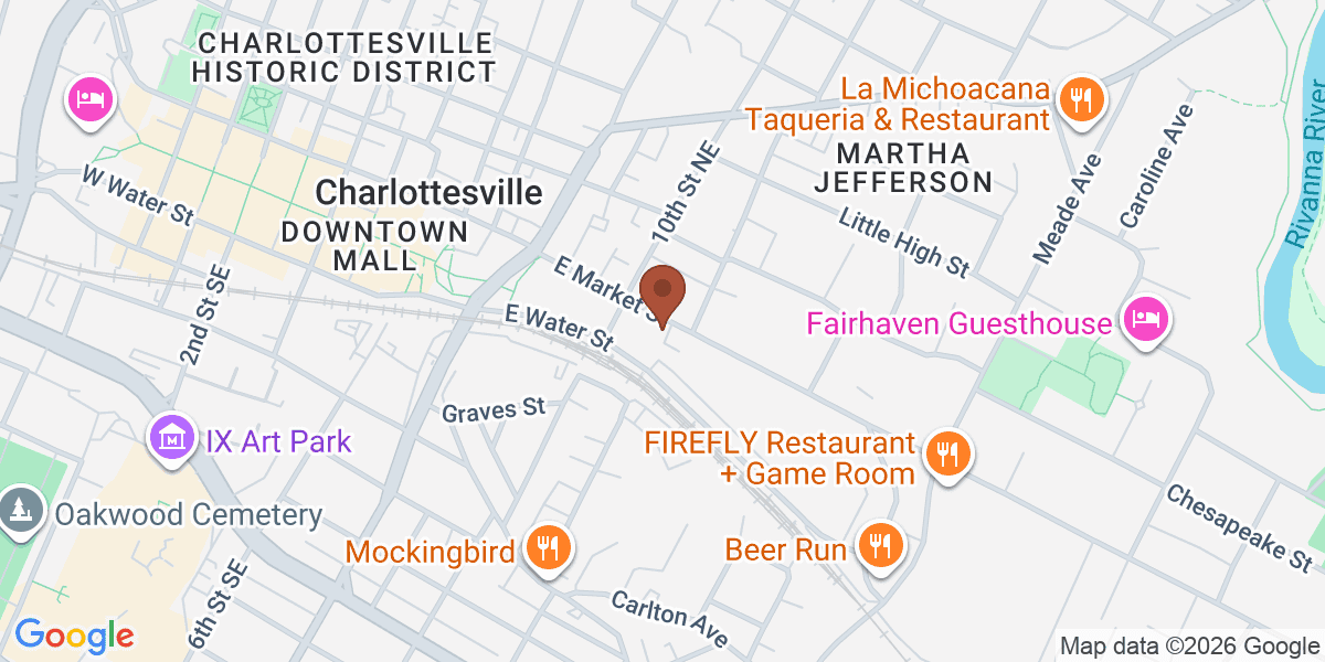 Map showing Cox Chiropractic Clinic