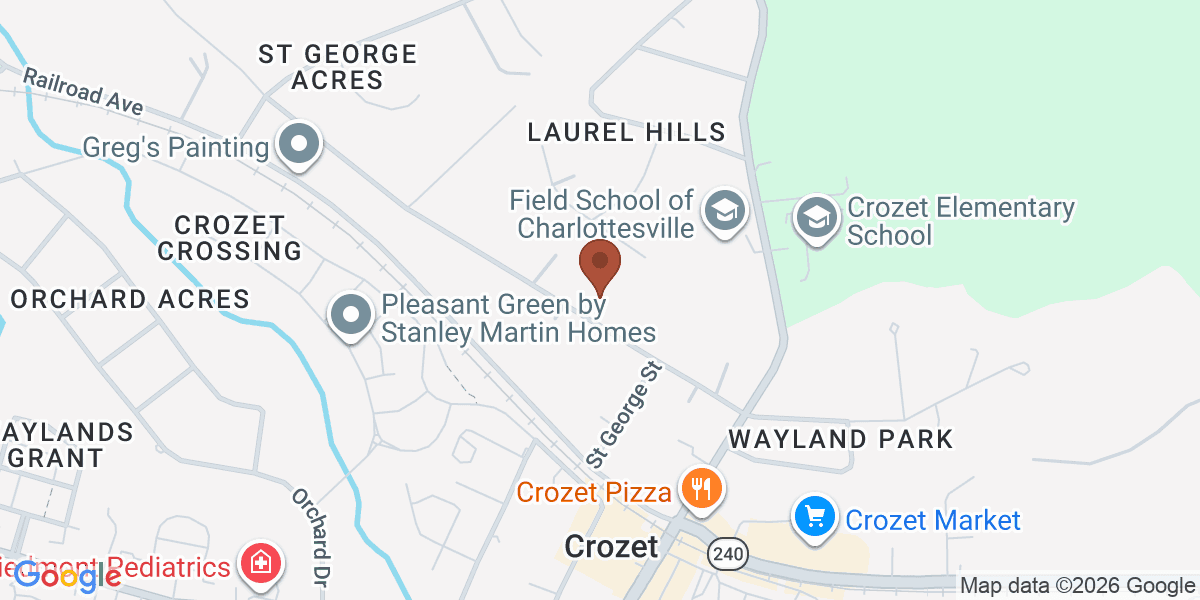 Map showing Crozet Baptist Church