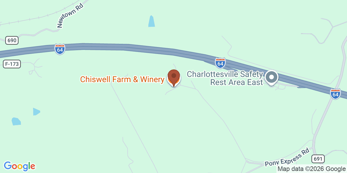 Map showing Chiswell Farm & Winery