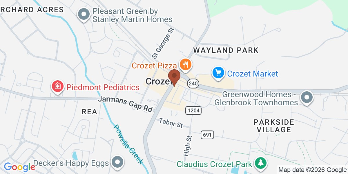 Map showing Crozet Therapeutic Massage & Wellness