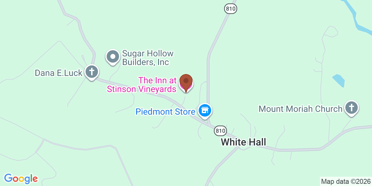 Map showing The Inn at Stinson Vineyards