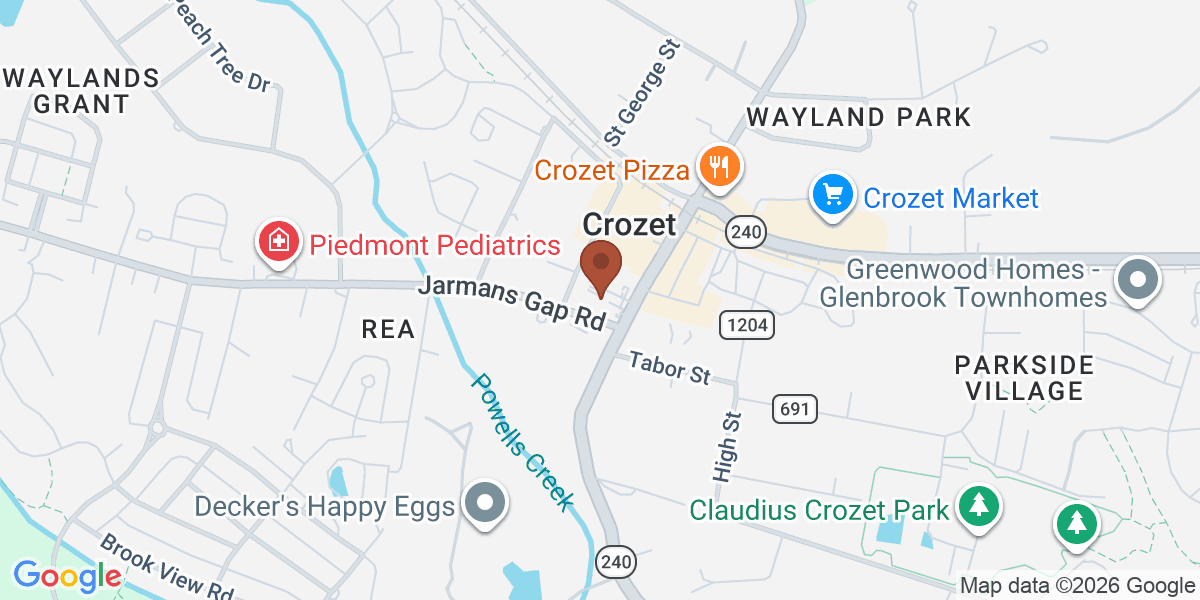 Map showing Crozet United Methodist Church