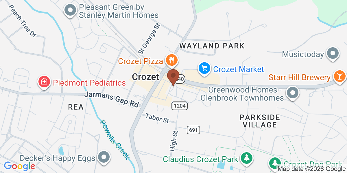 Map showing Crozet Trolley Co.