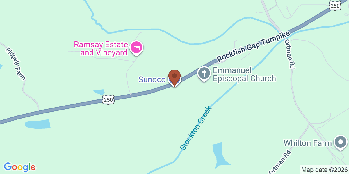 Map showing Sunoco