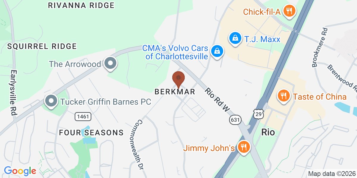 Map showing The Cleaning Company