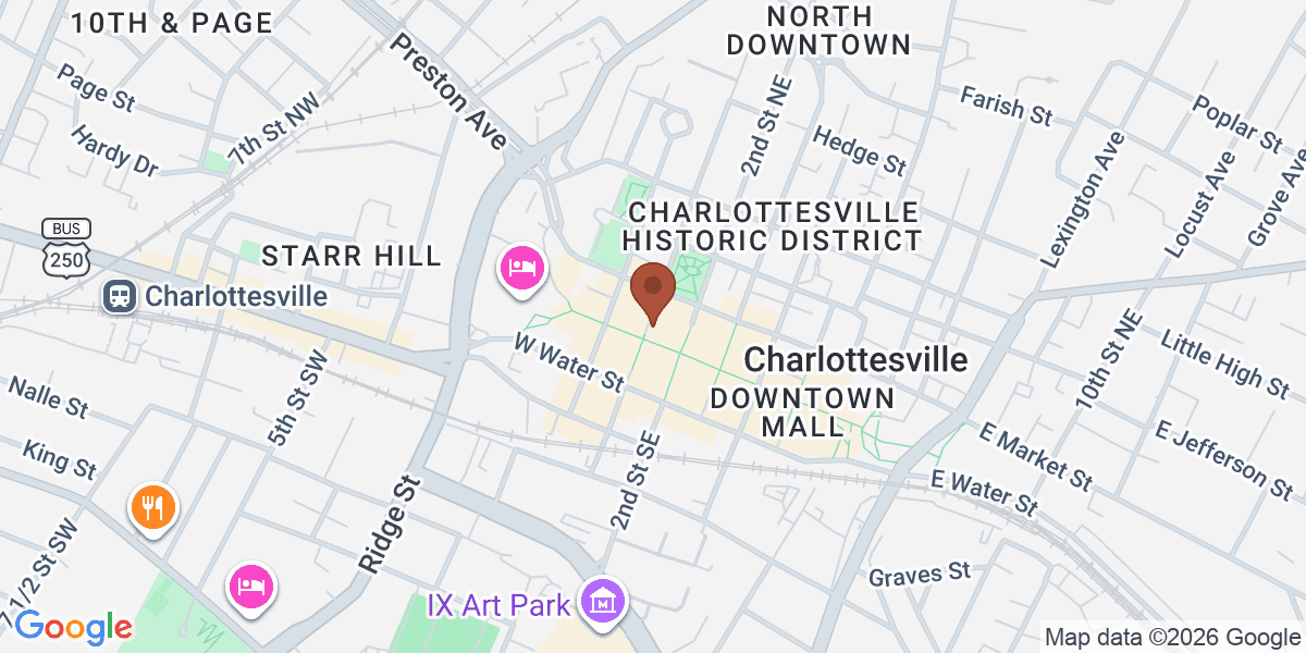 Map showing Old Metropolitan Hall