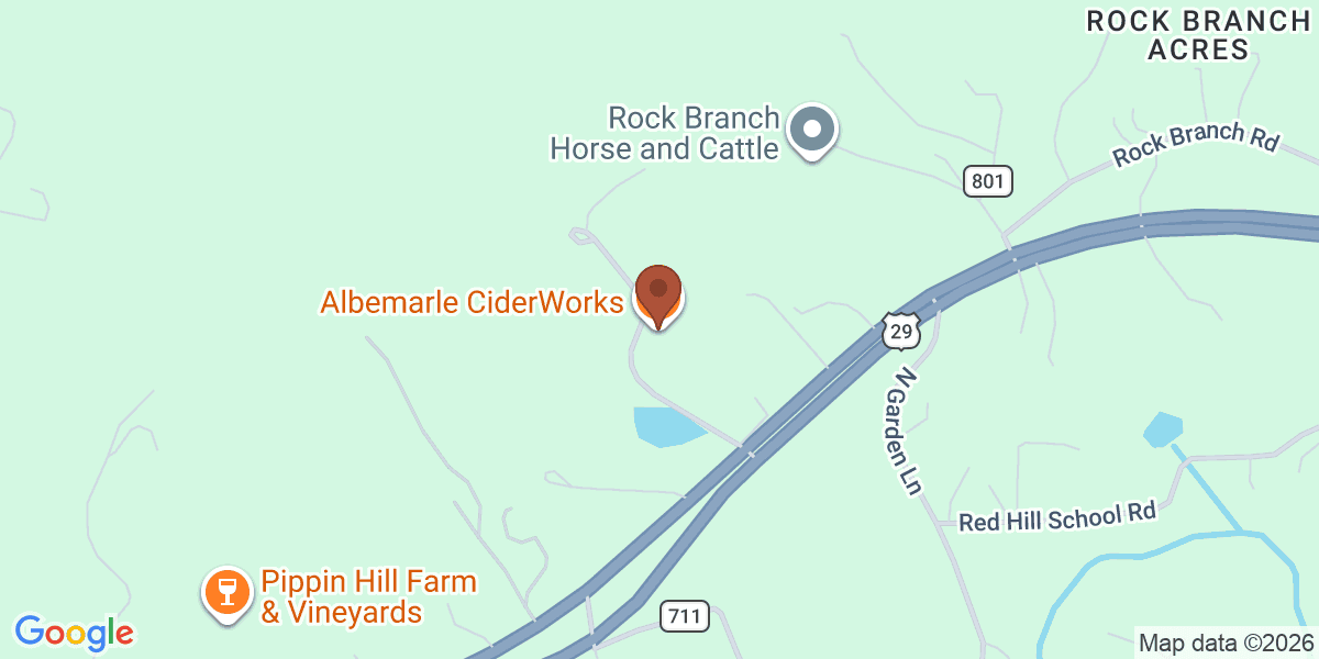 Map showing Albemarle CiderWorks