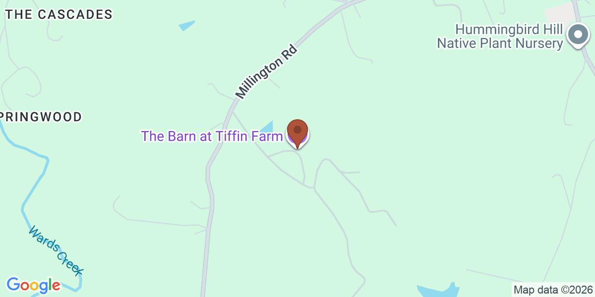 Map showing The Barn at Tiffin Farm